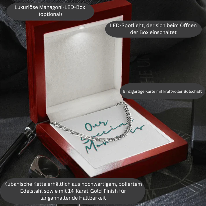 An Meinen Sohn | Vergiss Nie Dass Ich Dich Liebe | Cuban Link Chain