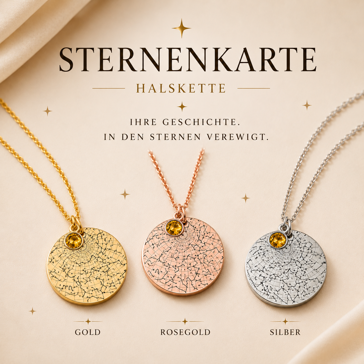 An Meine Tochter | Vergiss Nie, Dass Ich Dich Liebe | Personalisierte Sternenkarte-Kette mit Geburtsstein