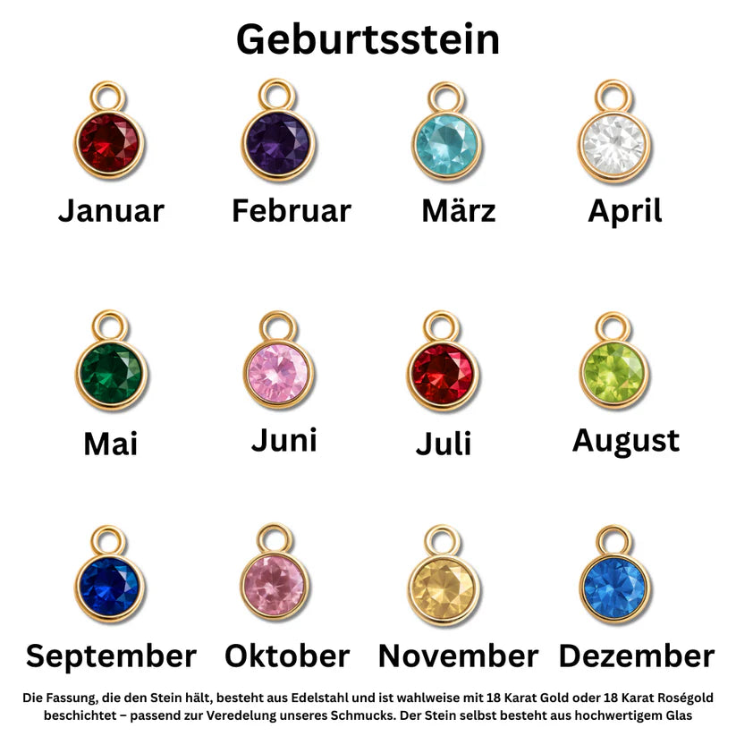 Stehen Die Sterne So Einzigartig | Personalisierte Sternenkarte-Kette mit Geburtsstein
