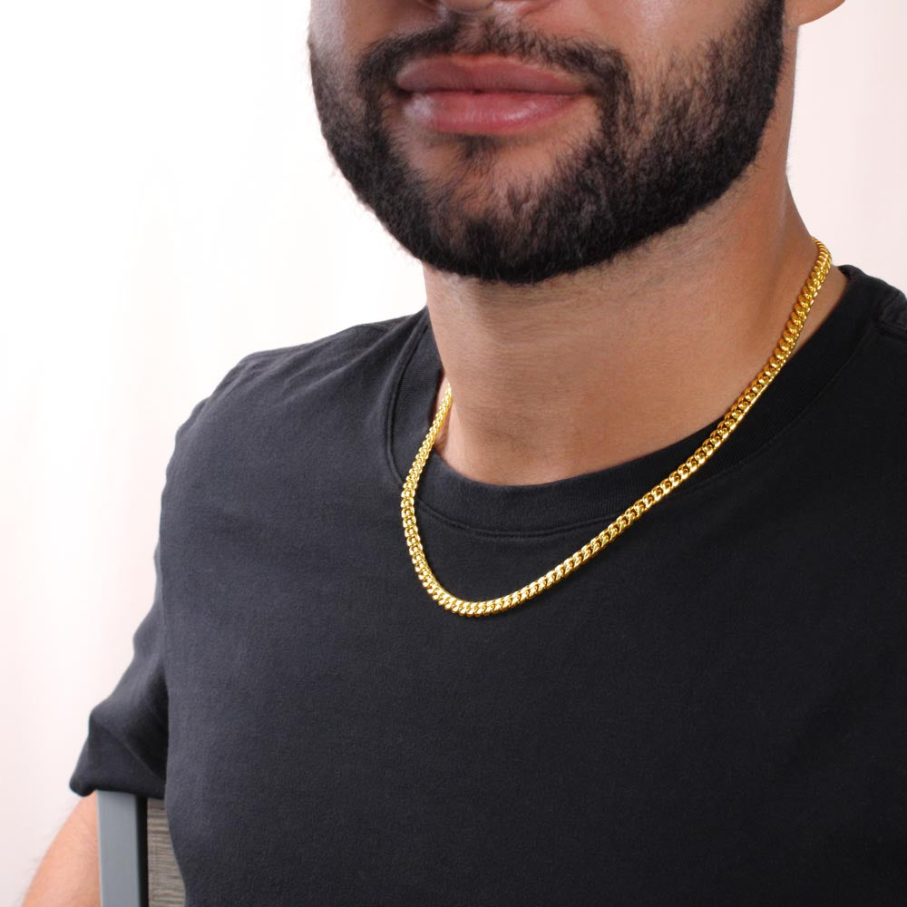 An Meinen Sohn | Vergiss Nie Dass Ich Dich Liebe | Cuban Link Chain