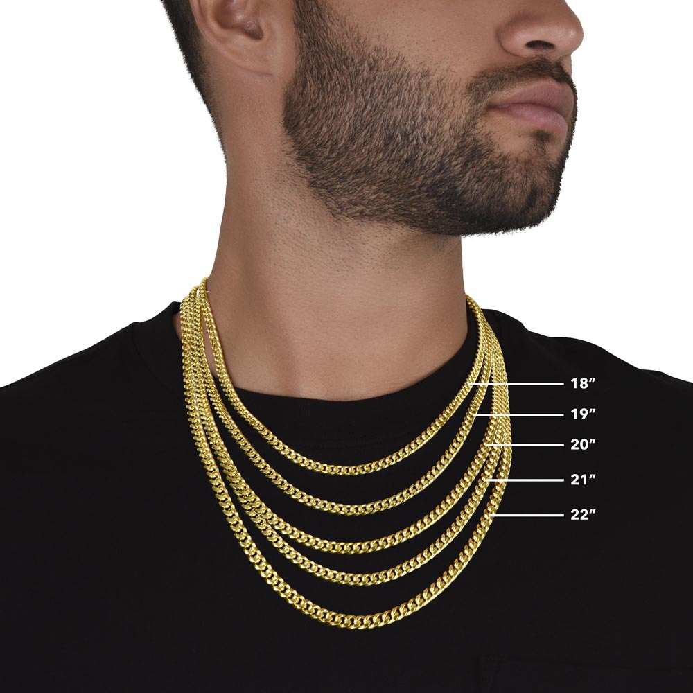 An Meinen Sohn | Vergiss Nie Dass Ich Dich Liebe | Cuban Link Chain
