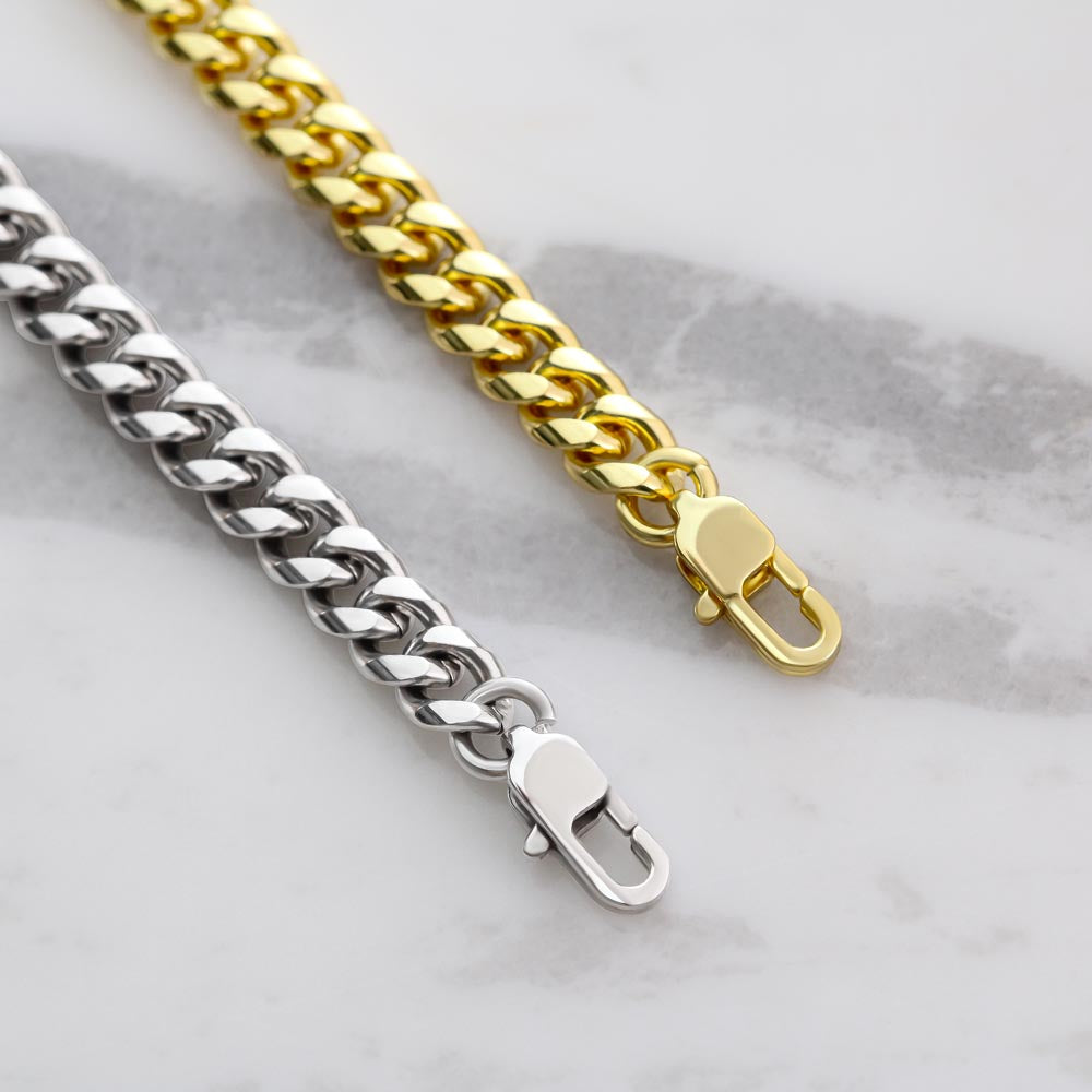 An Meinen Sohn | Vergiss Nie Dass Ich Dich Liebe | Cuban Link Chain