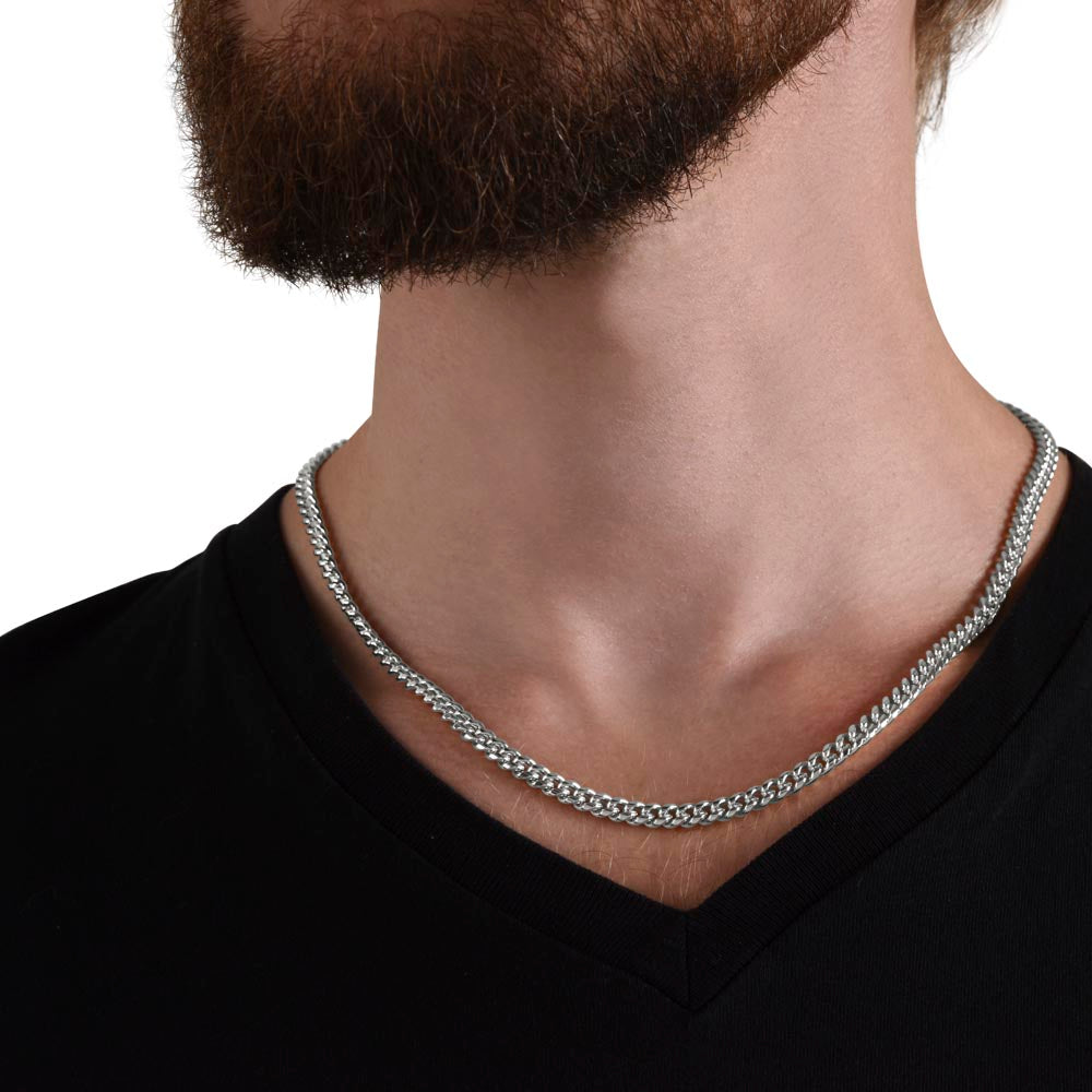 An Meinen Sohn | Vergiss Nie Dass Ich Dich Liebe | Cuban Link Chain