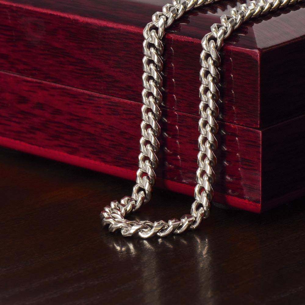 An Meinen Sohn | Vergiss Nie Dass Ich Dich Liebe | Cuban Link Chain