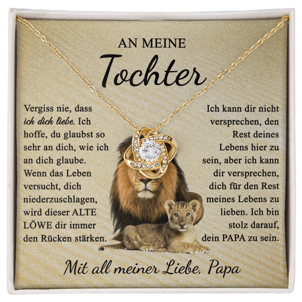 An Meine Tochter | Ich Dich Liebe | Liebesknoten-Halskette