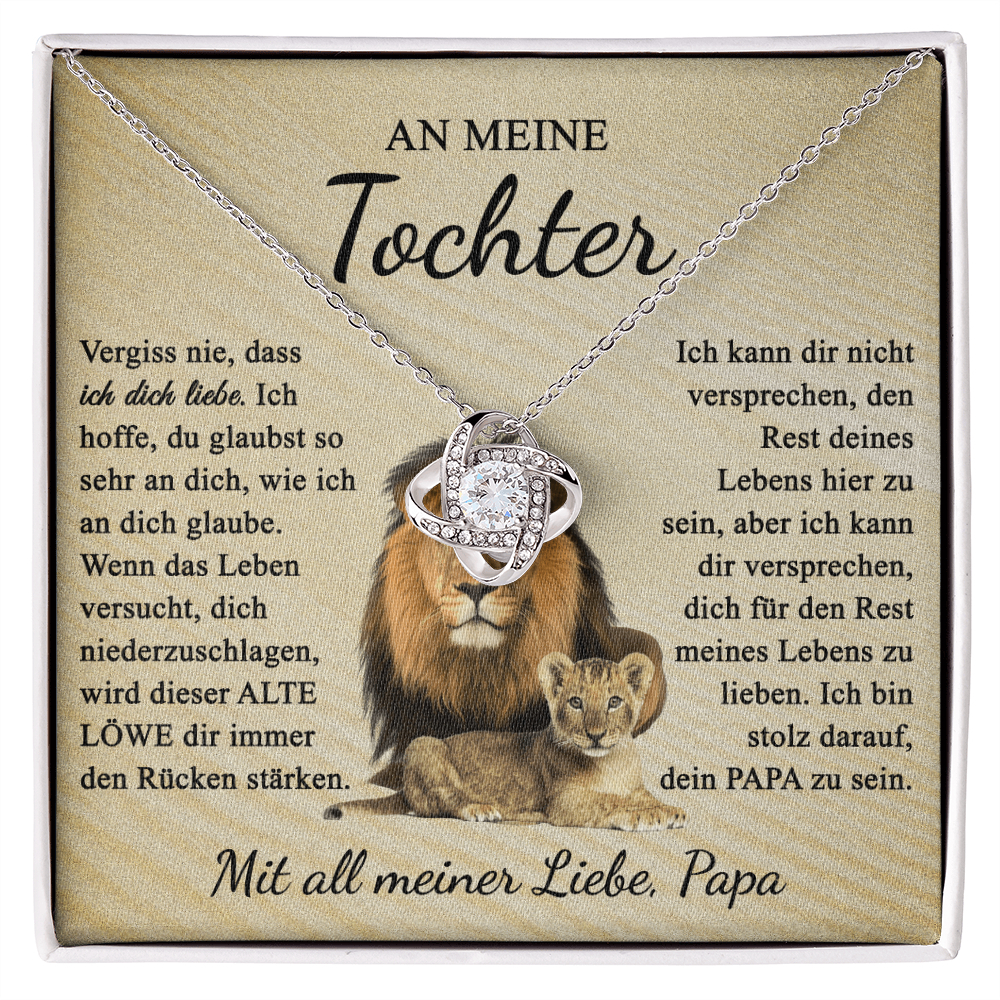 An Meine Tochter | Ich Dich Liebe | Liebesknoten-Halskette