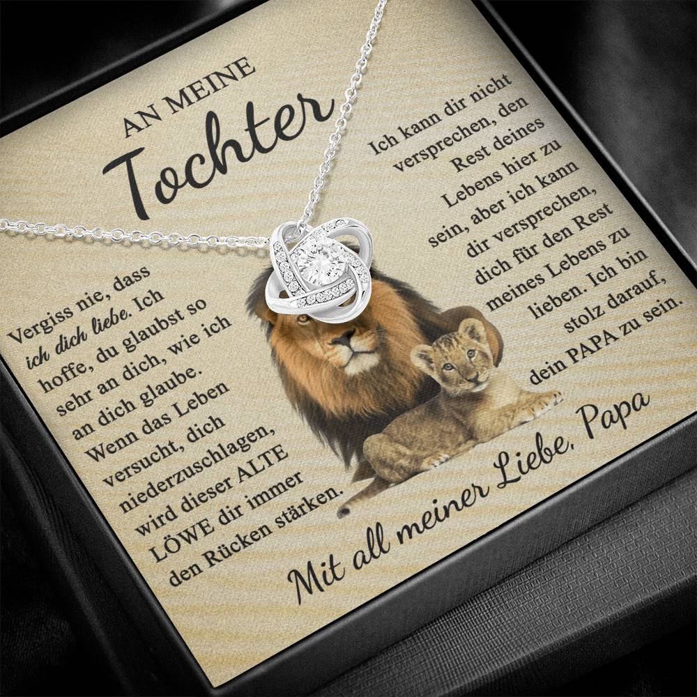 An Meine Tochter | Ich Dich Liebe | Liebesknoten-Halskette
