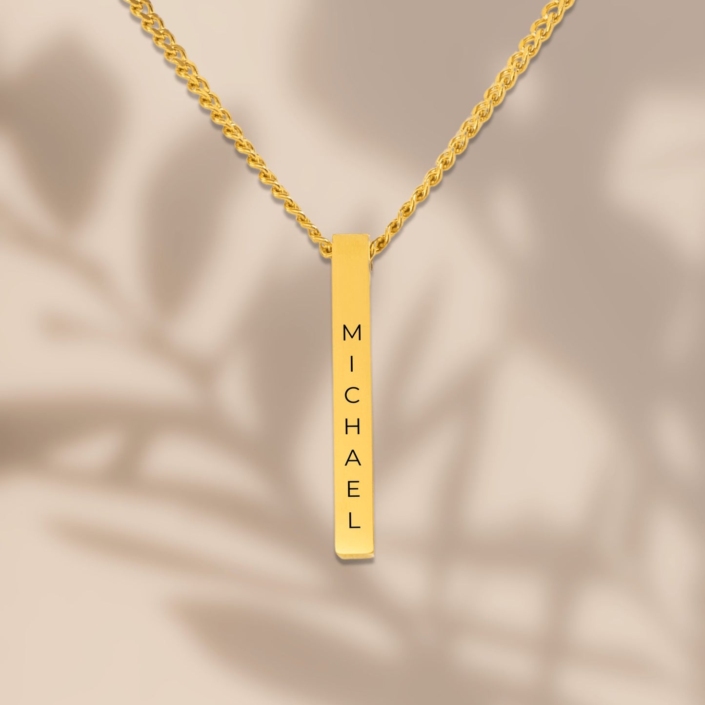 Für Meinen Enkelsohn | Behalte Mich Immer In Deinem Herzen | Personalisierte 3D-Bar-Kette