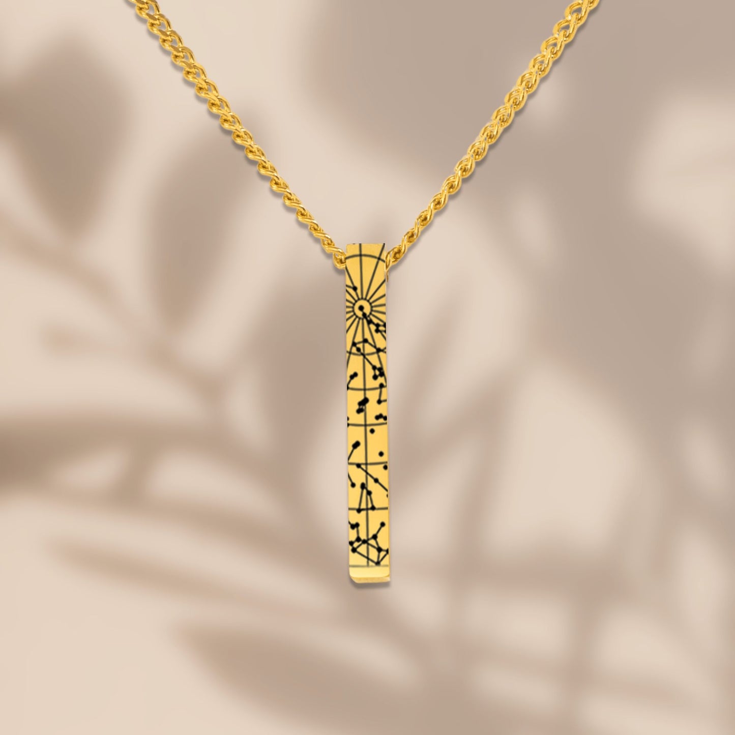 Cuban 3D Bar Necklace