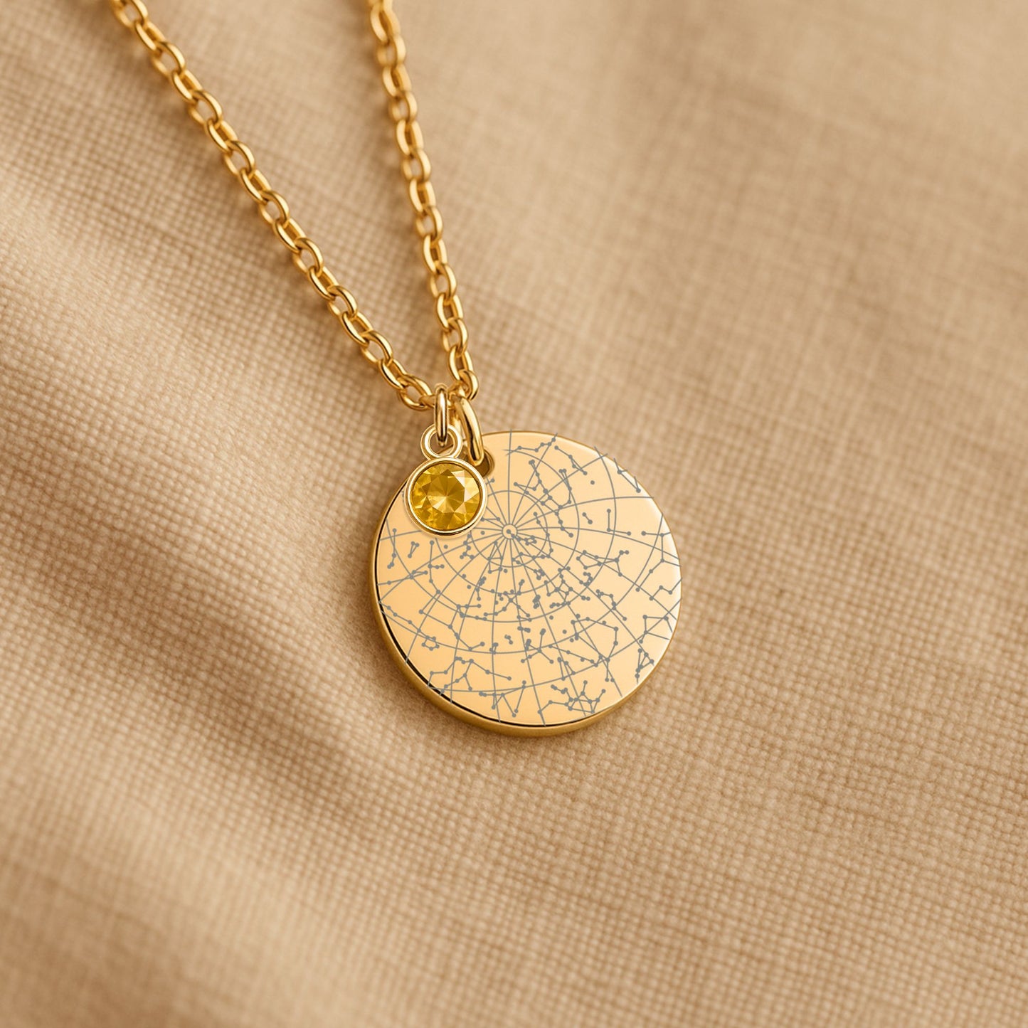 An Unsere Wundervolle Enkeltochter | Du Bist Mutiger Als Du Glaubst | Personalisierte Sternenkarte-Kette mit Geburtsstein