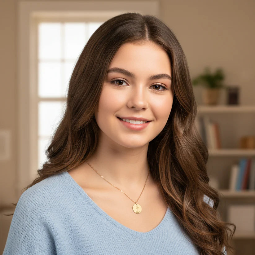 Für Mein Patenkind | Ich Wünsche Dir Ein Leben Voller Lachen | Personalisierte Geburtsblumen Namenskette