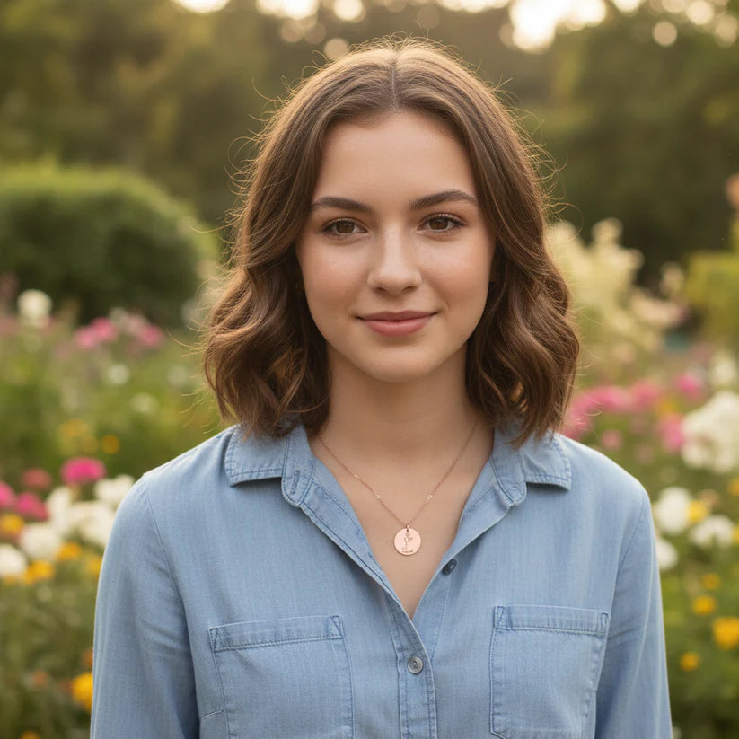 Für Mein Patenkind | Ich Wünsche Dir Ein Leben Voller Lachen | Personalisierte Geburtsblumen Namenskette