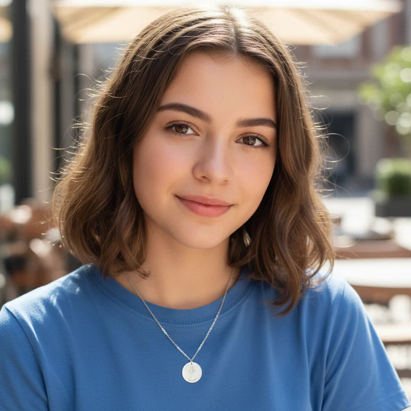 Für Mein Patenkind | Ich Wünsche Dir Ein Leben Voller Lachen | Personalisierte Geburtsblumen Namenskette