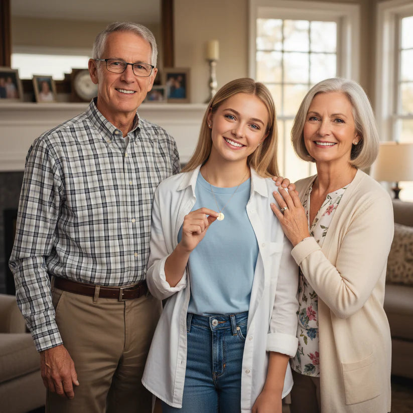 An Meine Wundervolle Enkeltochter | Folge Immer Deinem Herzen | Personalisierte Geburtsblumen Namenskette