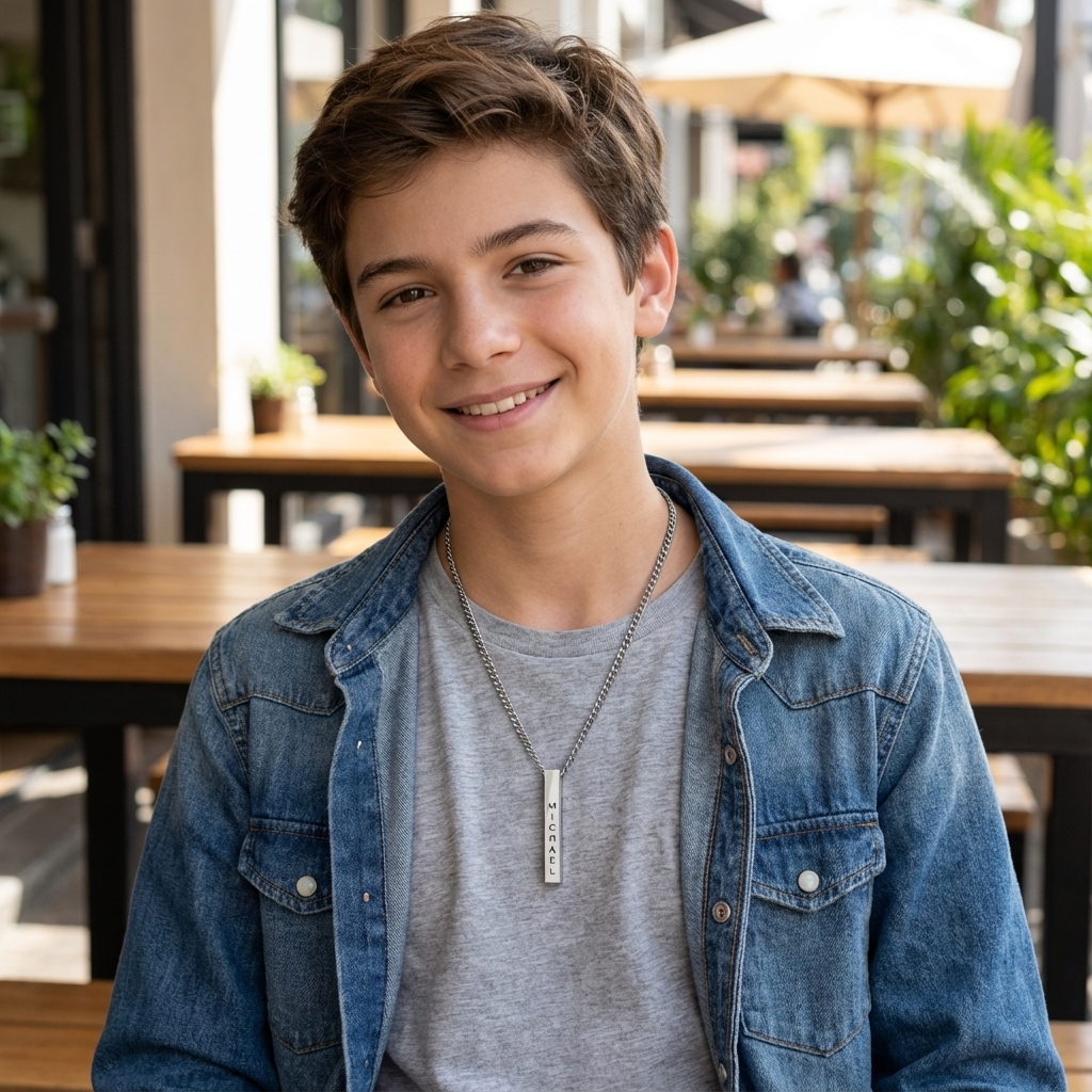 Für Meinen Sohn | Ich Bin So Stolz Auf Dich Schön |  Personalisierte 3D-Bar-Kette