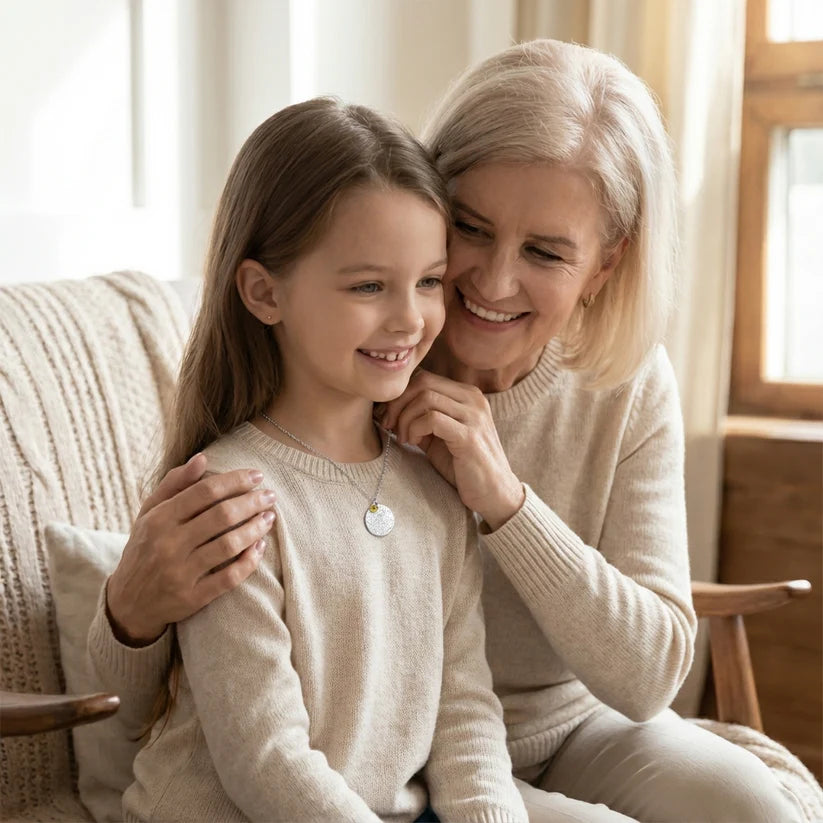 An Meine Tochter | Vergiss Nie, Dass Ich Dich Liebe | Personalisierte Sternenkarte-Kette mit Geburtsstein