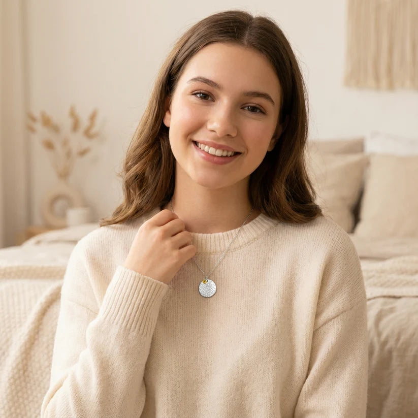 An Meine Tochter | Vergiss Nie, Dass Ich Dich Liebe | Personalisierte Sternenkarte-Kette mit Geburtsstein